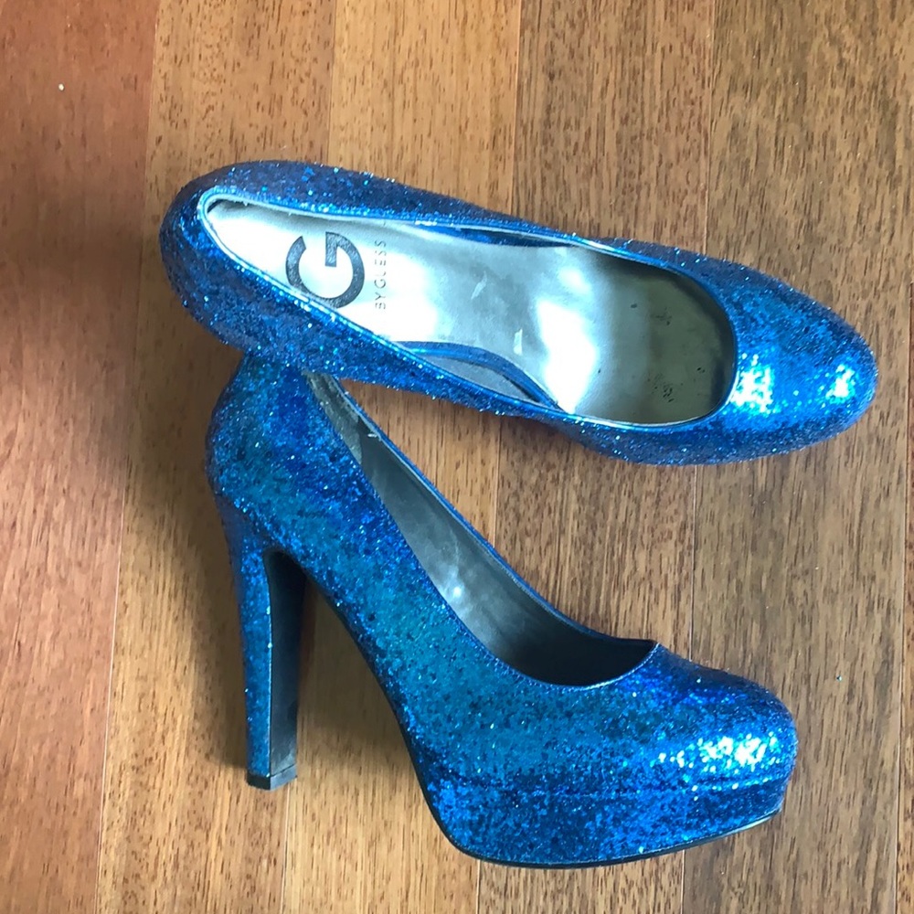 Guess Blue Sparkly Heels